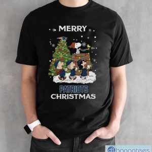 New England Patriots Snoopy Family Christmas Shirt - Black Unisex T-Shirt