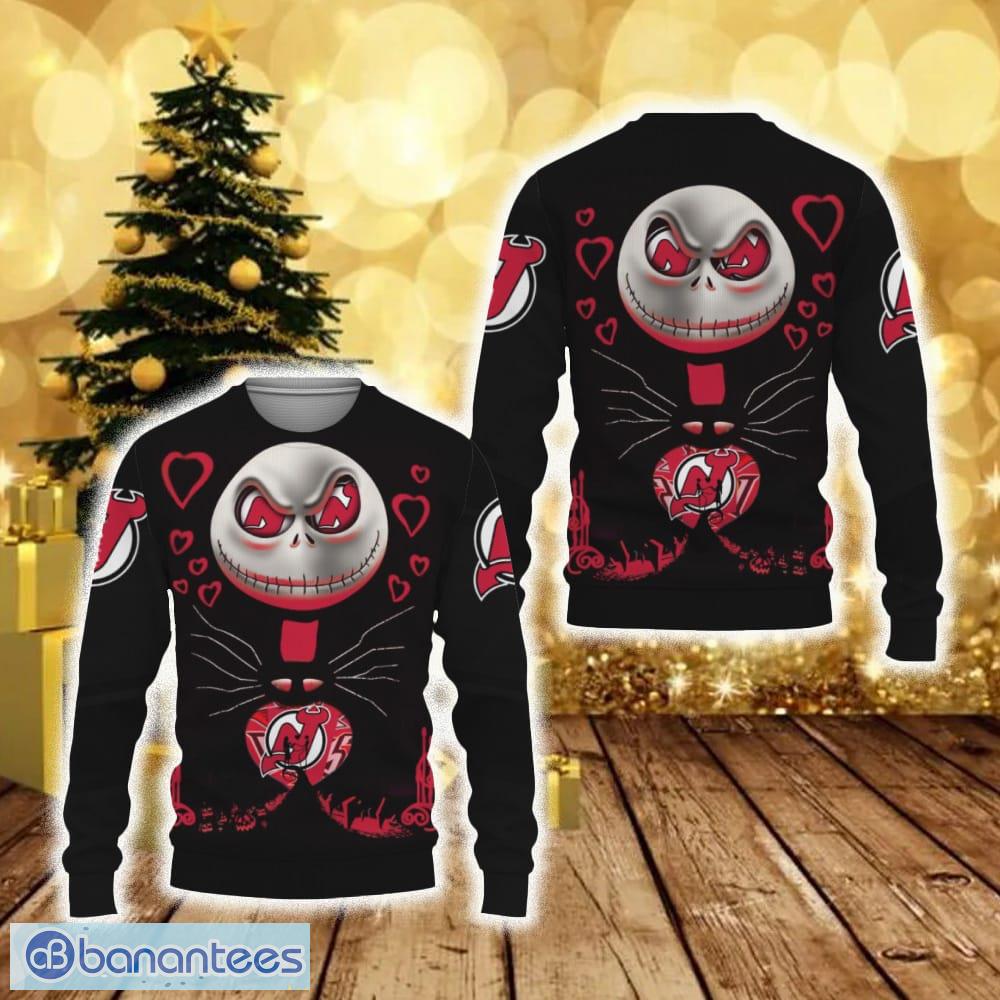 New Jersey Devils Dabbing Santa Claus Christmas Ugly Sweater - Jomagift