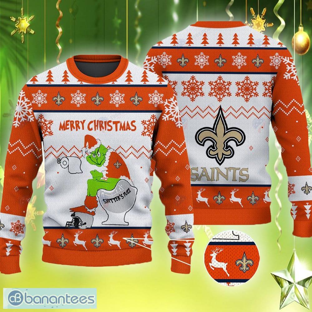 NFL New Orleans Saints Grinch Logo Ideas Ugly Christmas Sweater