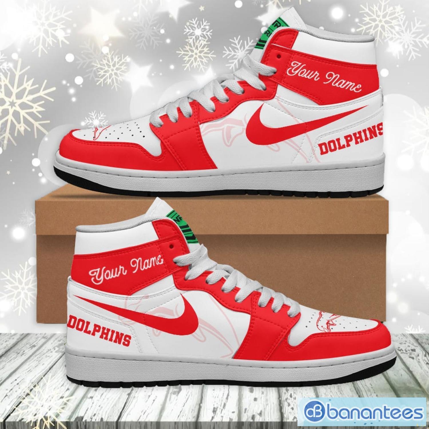 Dolphins Rugby League NRL Club Custom Air Jordan High Top Shoes - Tagotee