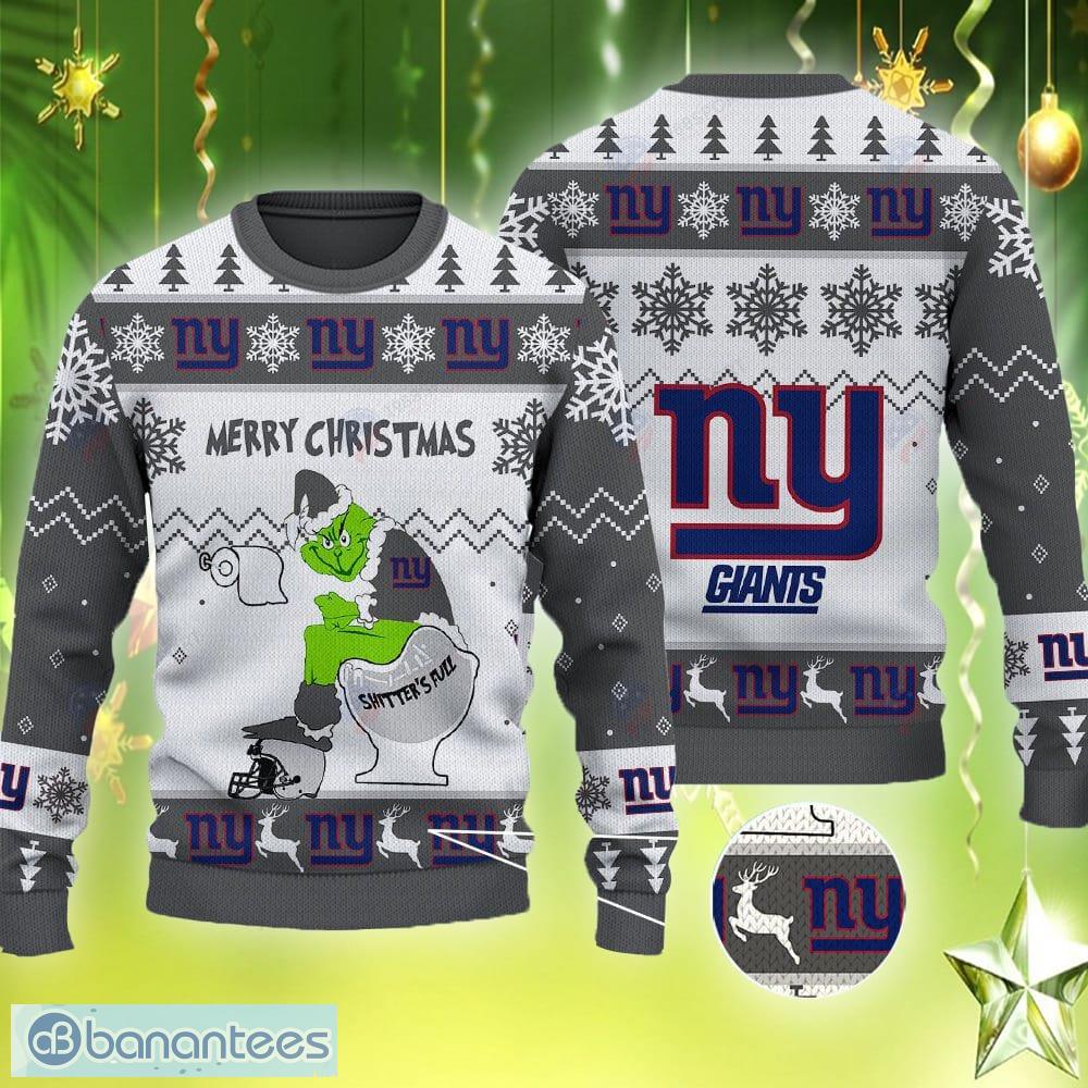 New York Giants Christmas Pattern Ugly Christmas Sweater Christmas Gift -  Banantees