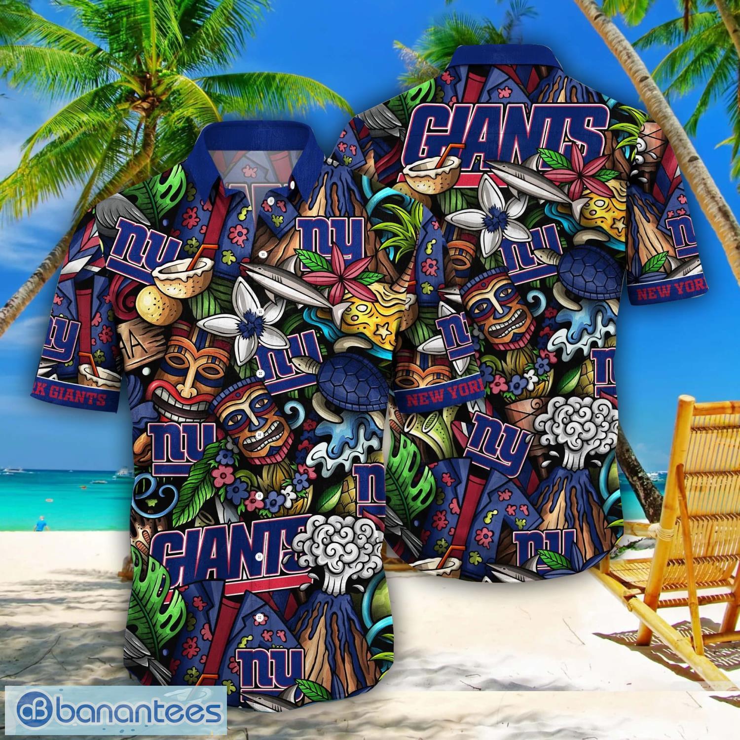 New York Giants Hawaii Shirt Beach Palm Tree Aloha Summer Gift - YesItCustom