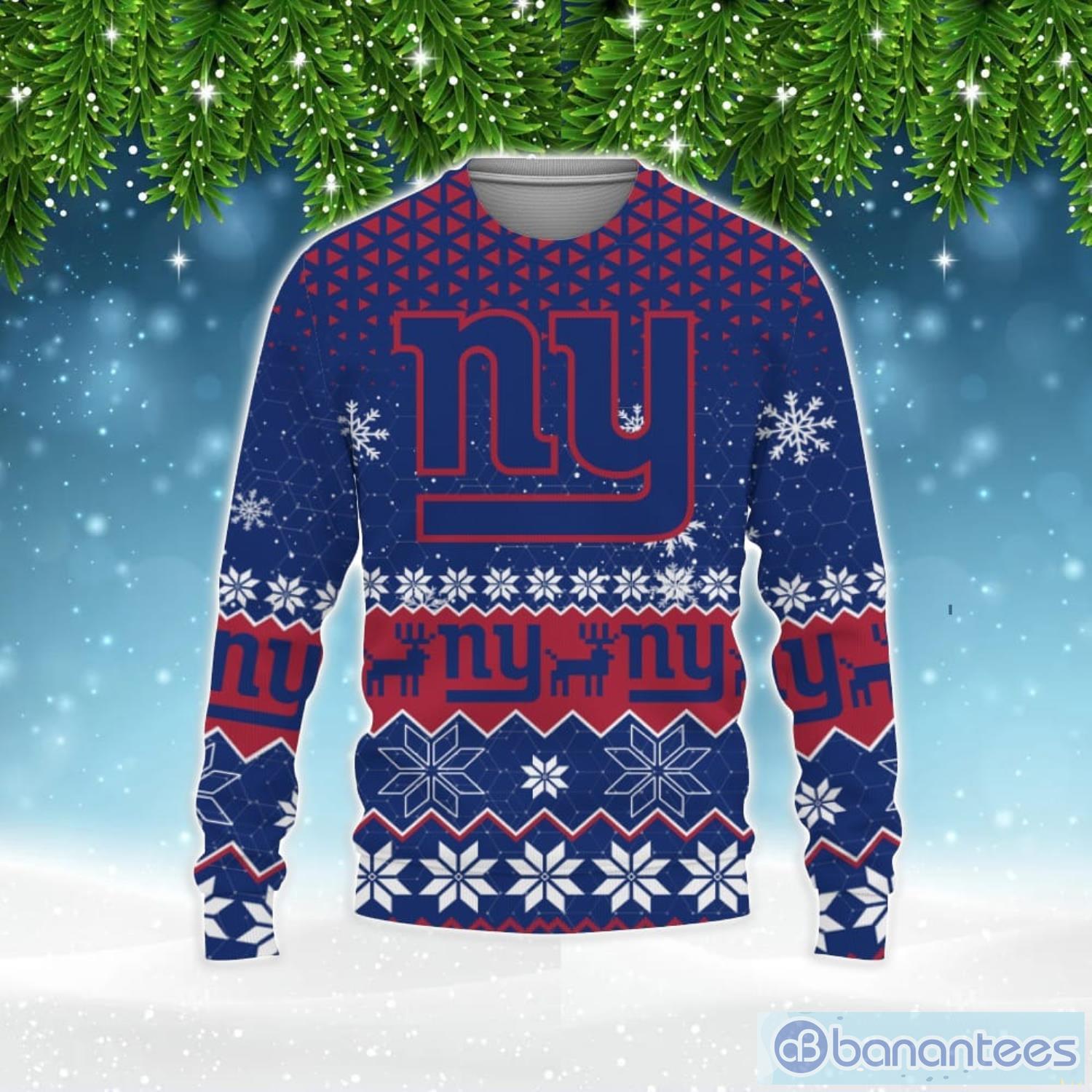 New York Giants NFL Big Logo Ugly Christmas Sweater Gift For Fans -  Banantees