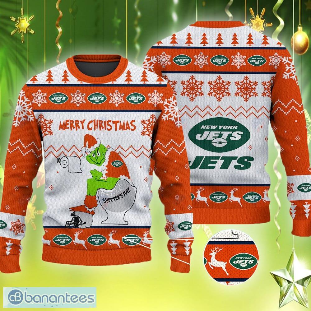 NFL New York Jets Groot Hug Christmas Ugly Sweater - Limotees