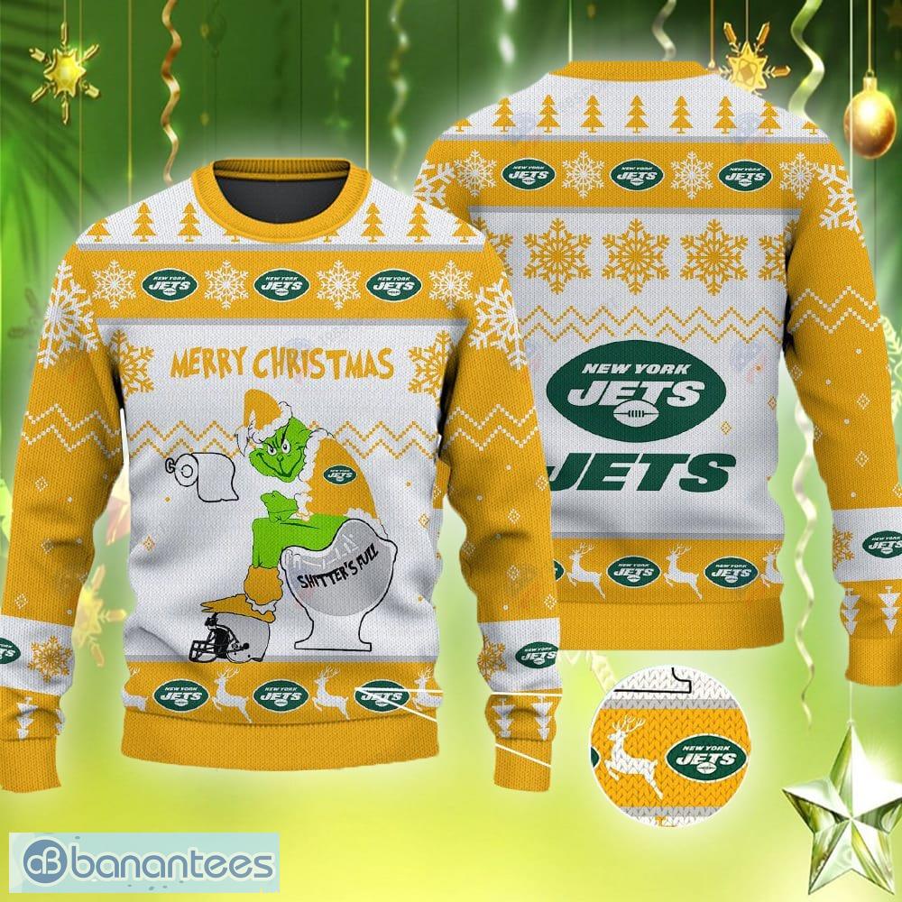 New York Jets Grinch Christmas AOP Sweater