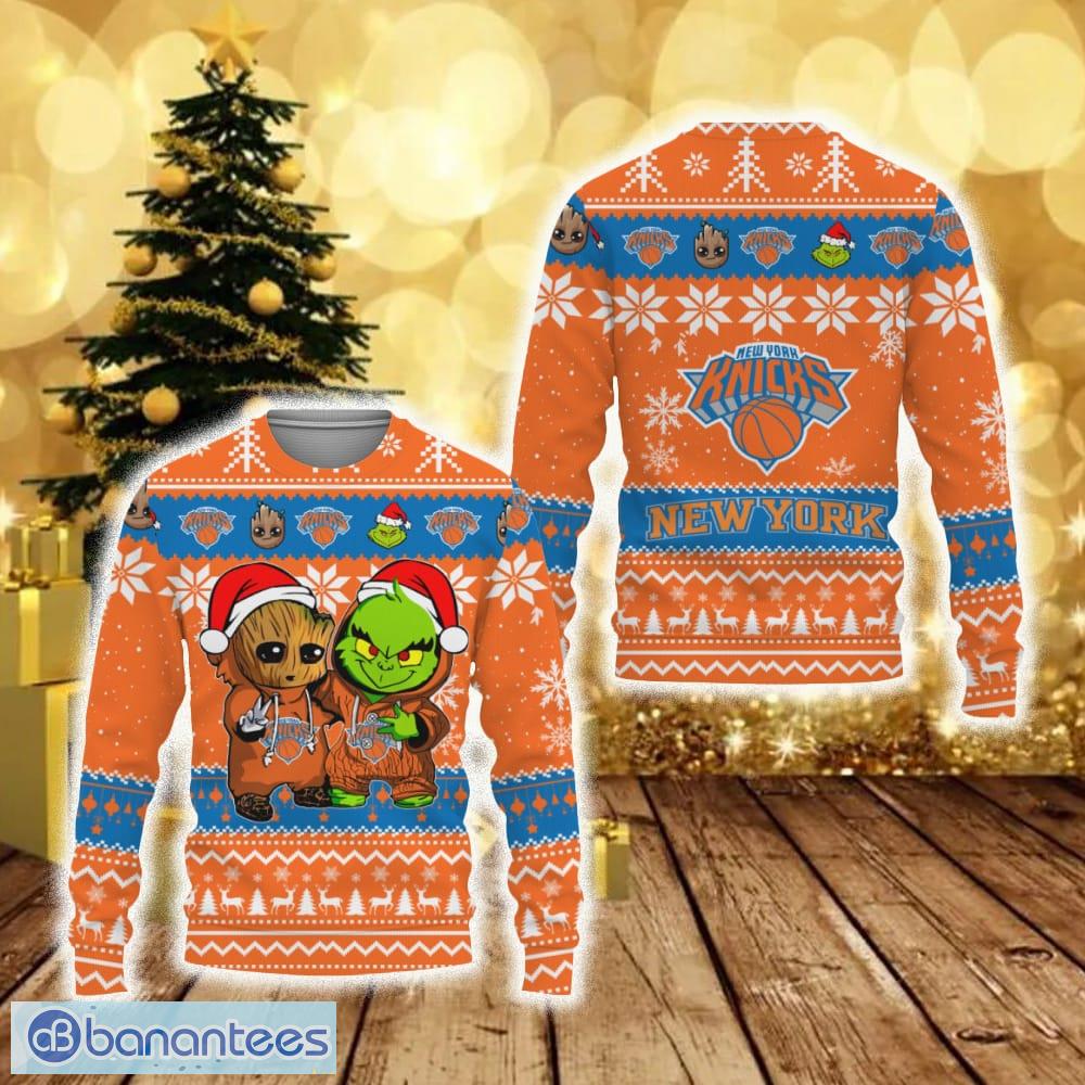 HOT Oklahoma City Thunder Baby Groot And Grinch Best Friends Ugly Christmas  Sweater
