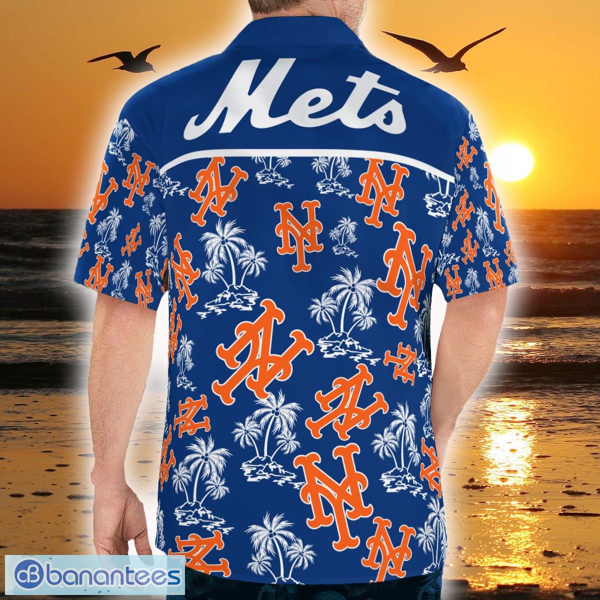 New York Mets Orange Hibiscus Dark Green Leaf Black Background 3D Hawaiian  Shirt Gift For Fans - Freedomdesign