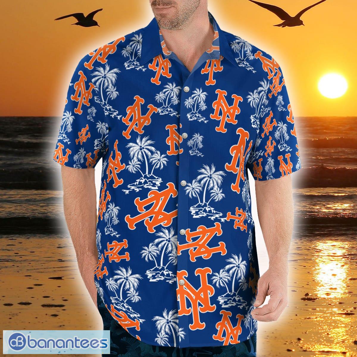 New York Mets Orange Hibiscus Dark Green Leaf Black Background 3D Hawaiian  Shirt Gift For Fans - Freedomdesign