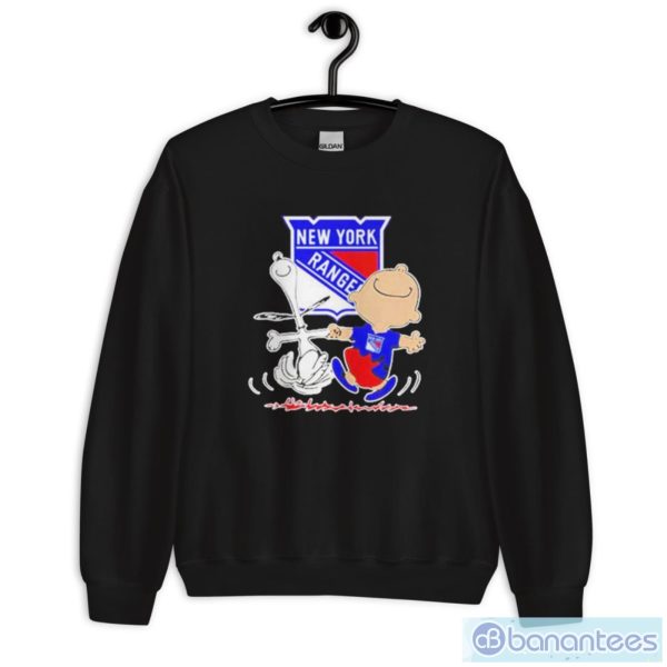 New York Rangers Snoopy And Charlie Brown Dancing Shirt - Unisex Crewneck Sweatshirt