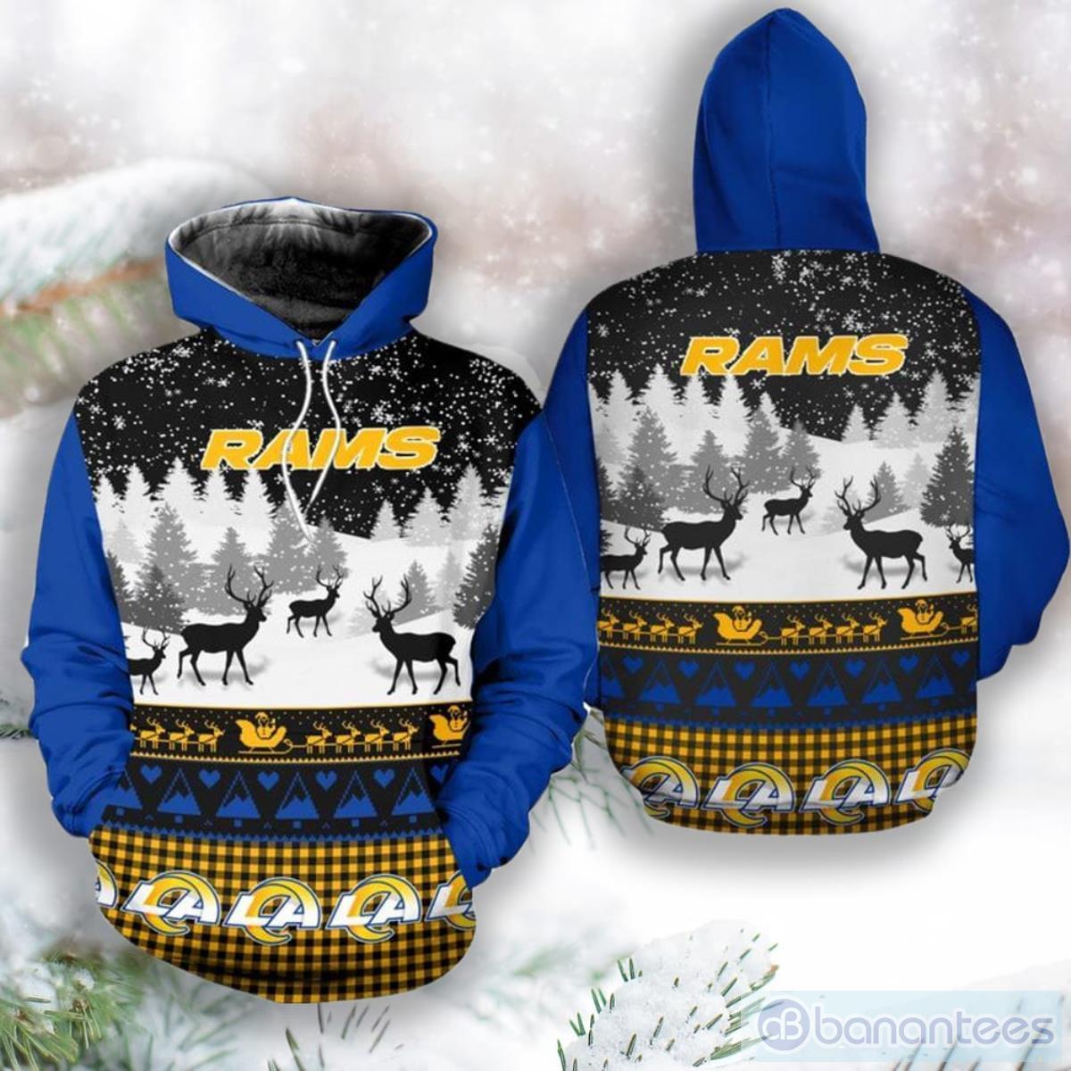 Merry Christmas 2023 Heart Pattern Los Angeles Rams New Trends 3D Hoodie  Christmas Gift For Men And Women - Freedomdesign