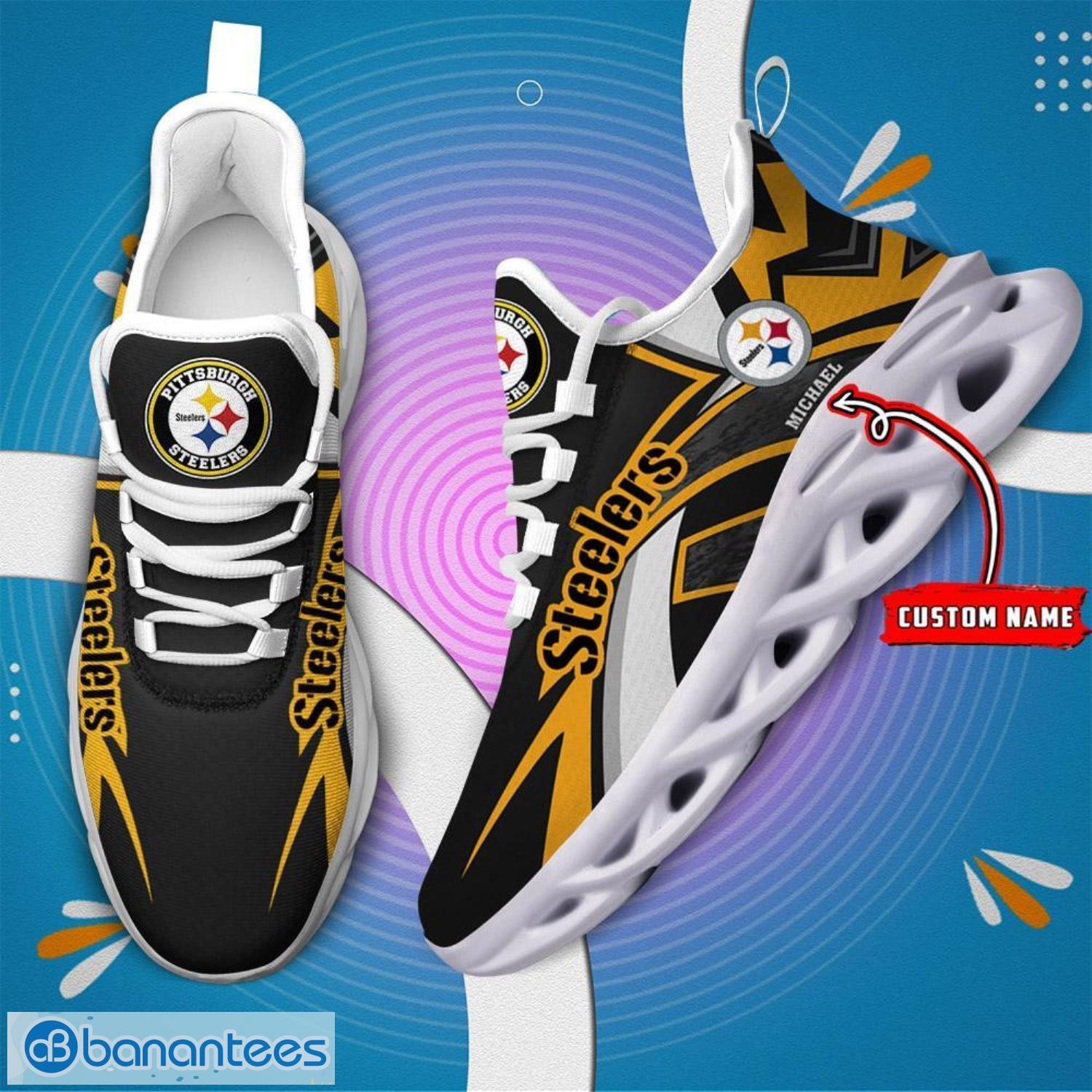 Pittsburgh Steelers Custom Name Sport Max Soul Sneaker Running