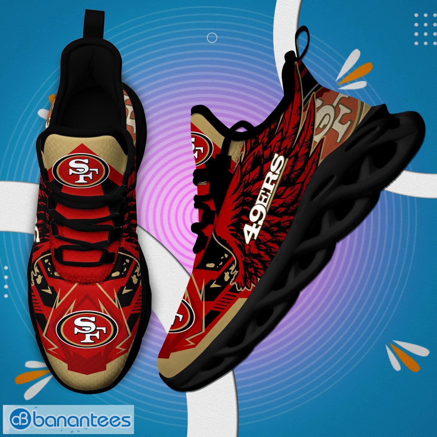 San Francisco 49ers Drip Logo NFL Max Soul Shoes Custom Name For Men And  Women Running Sneakers - Banantees