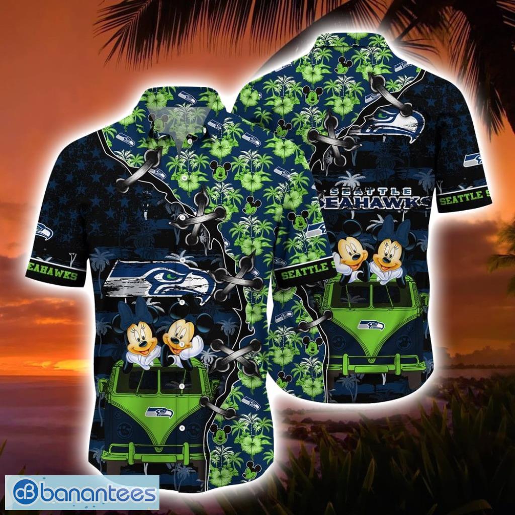 Nfl Seattle Seahawks Mickey 3d Hawaiian Shirt For Fans Product Photo 1