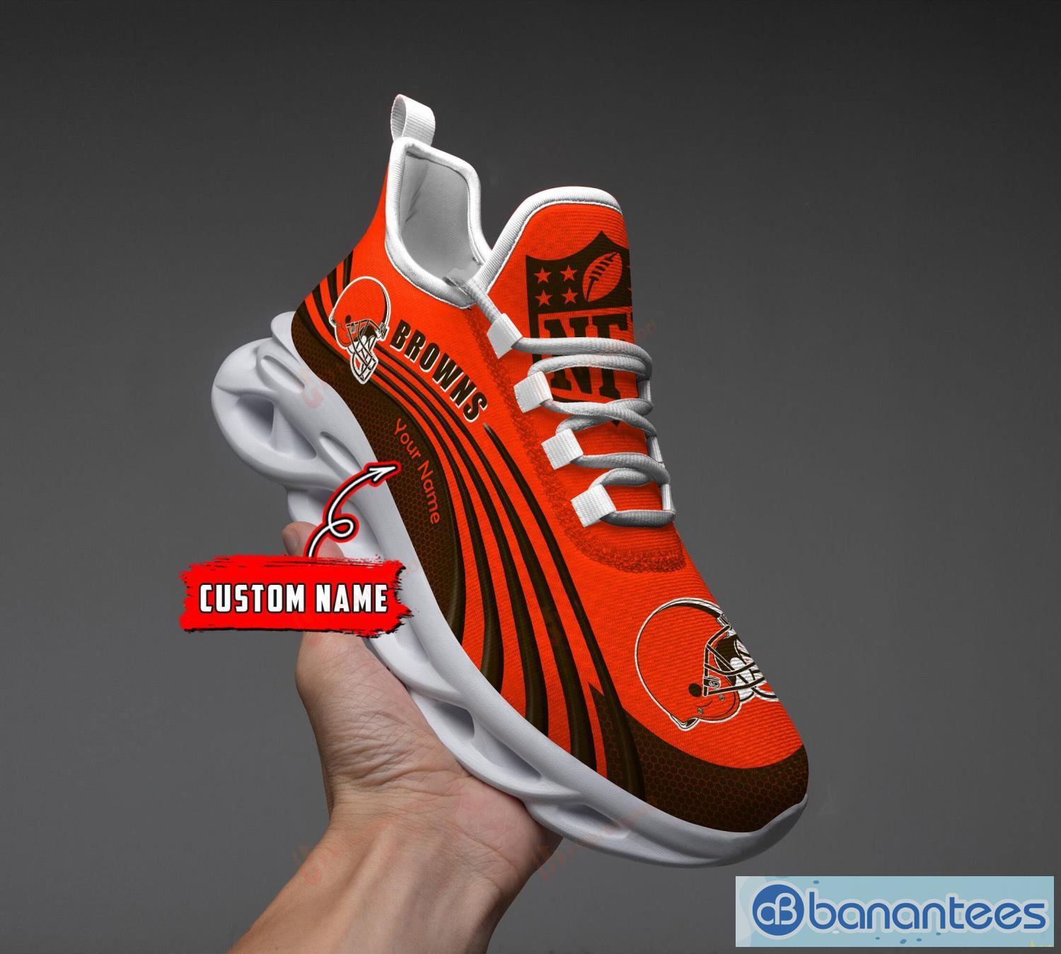 Cleveland Browns Custom Name Luxury NFL Max Soul Shoes Design 9