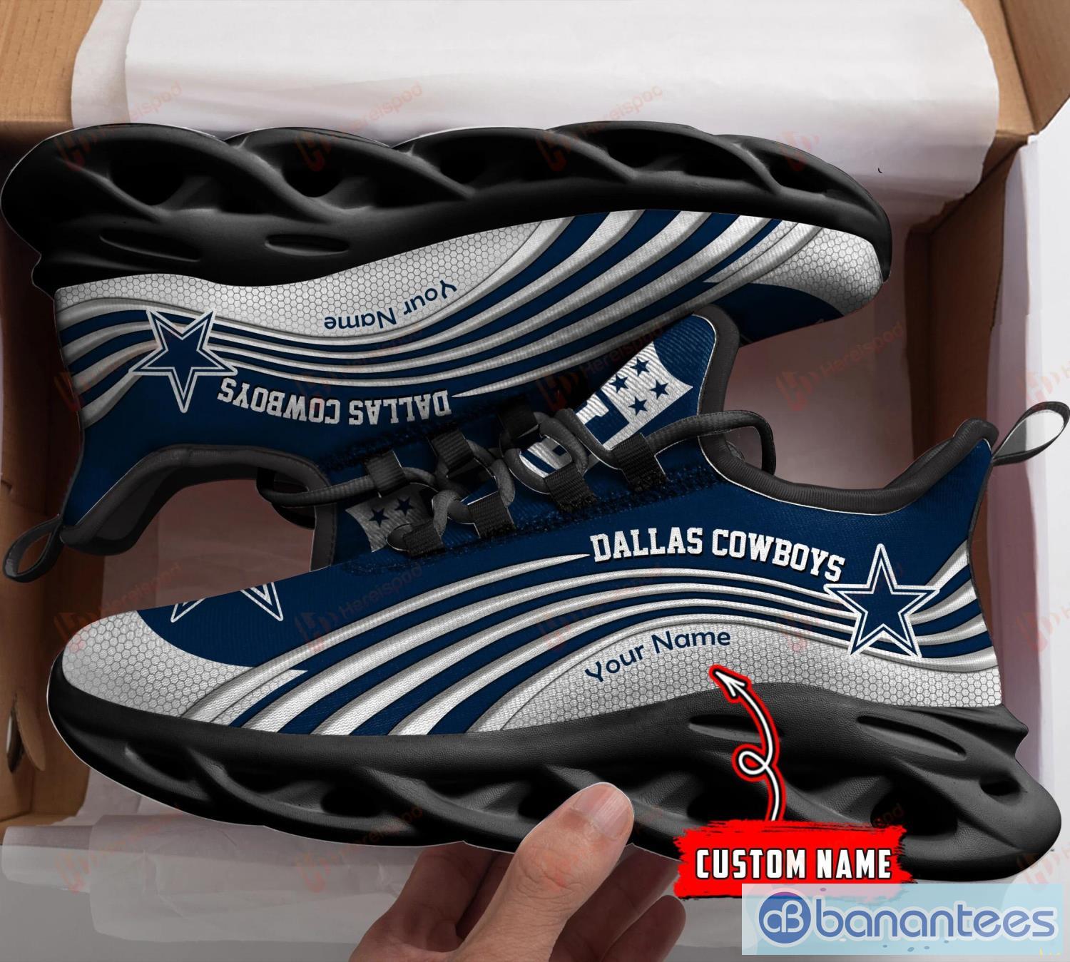 Dallas Football Cowboys Max Soul Sneakers Running Sport Shoes Custom Name -  Freedomdesign