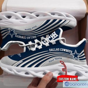 Dallas Cowboys Custom Name NFL Max Soul Shoes Gift For Fans Running Sneaker  - Banantees