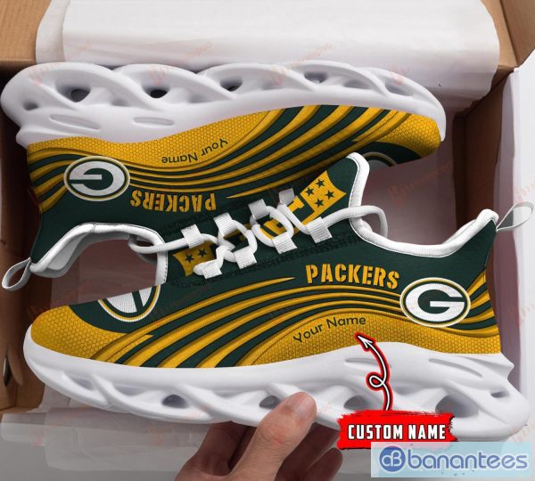 Green Bay Packers NFL Max Soul Shoes Custom Name Tie Dye Abstract Sneakers  NFL Fans - Freedomdesign