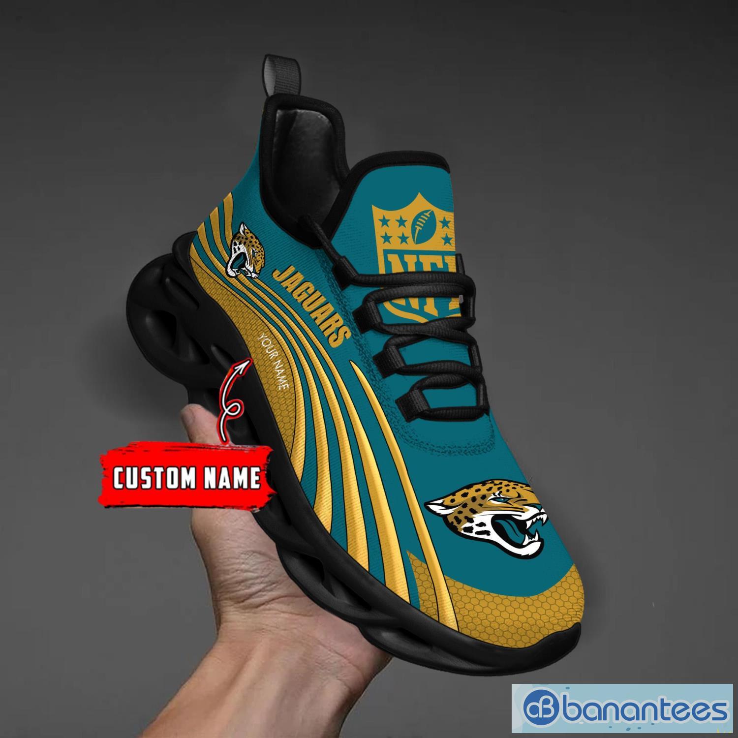 Jacksonville Jaguars NFL Max Sou Sneakers Running Shoes - Banantees