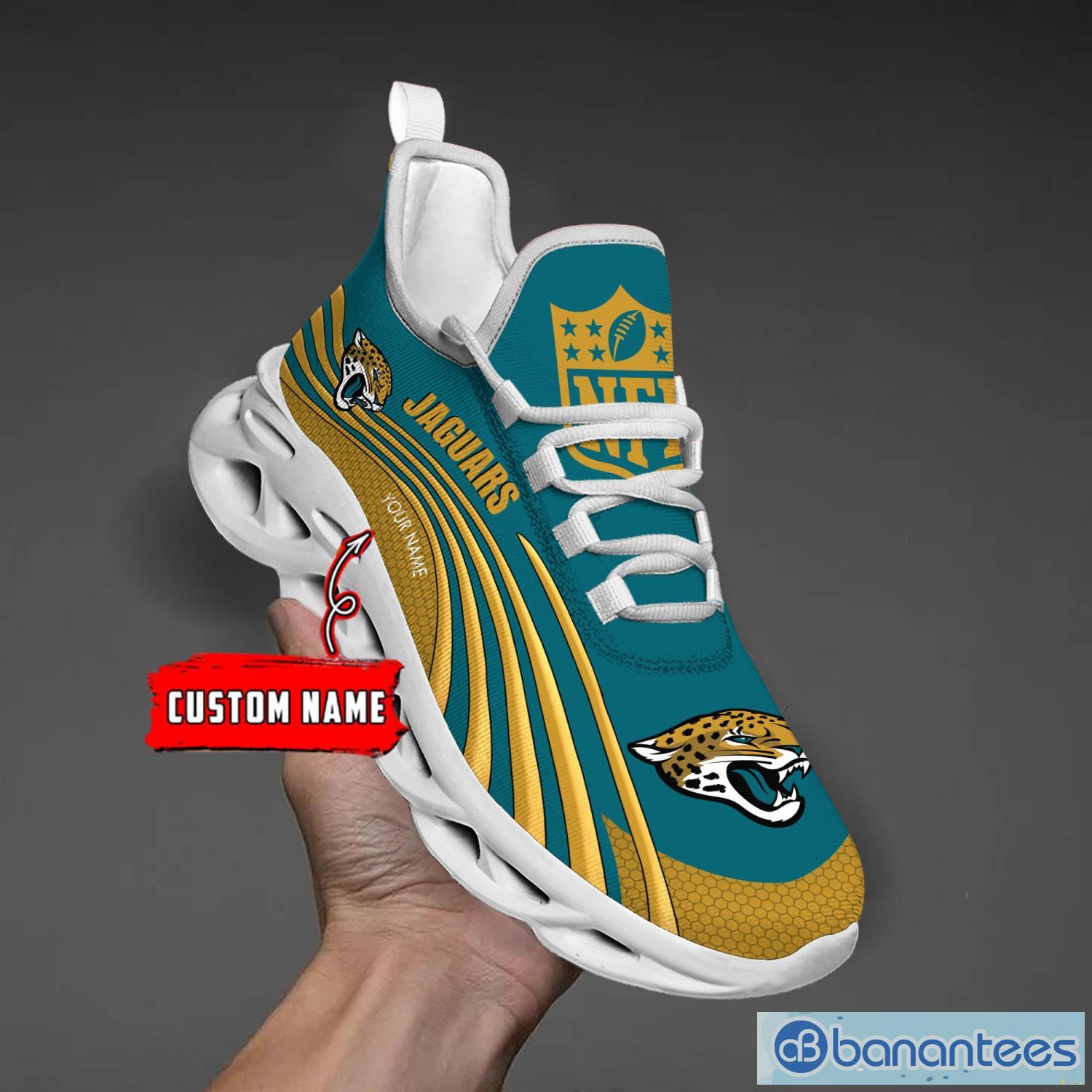 Jacksonville Jaguars Nfl Green Max Soul Sneakers Sport Shoes - Freedomdesign