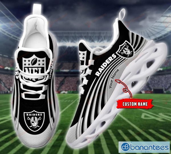 Las Vegas Raiders Nfl Max Soul Sneakers Sport Shoes - Banantees