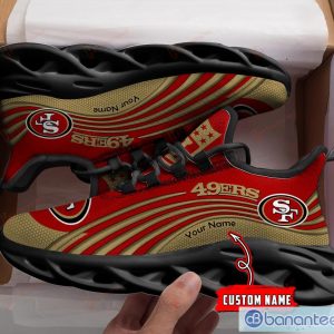 NFL Shoes San Francisco 49ers Running Sneakers Custom Name Max Soul Shoes Product Photo 2