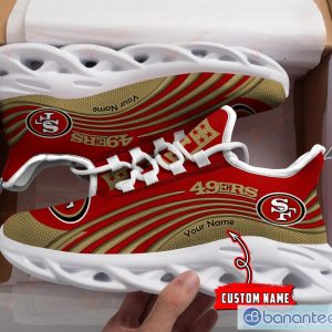 NFL Shoes San Francisco 49ers Running Sneakers Custom Name Max Soul Shoes Product Photo 1