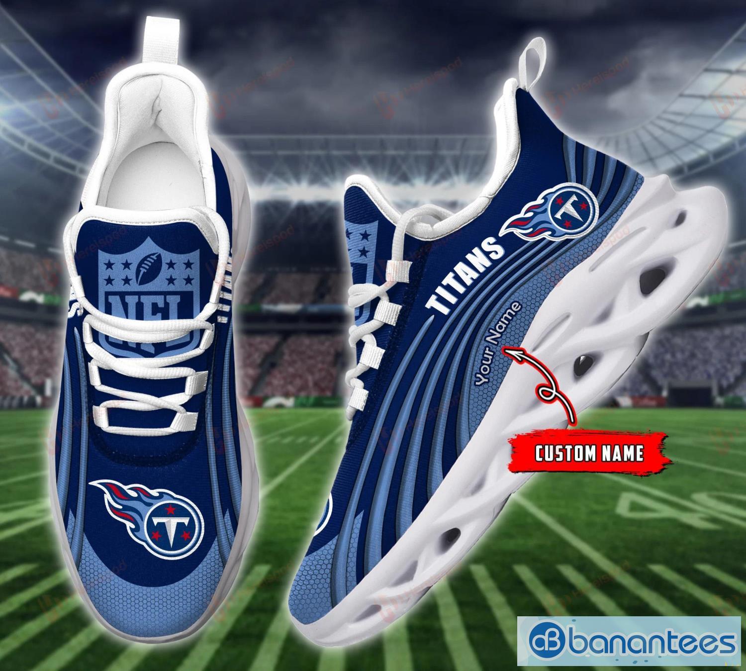 Tennessee Titans Chunky Shoes NFL Football Team Custom Name Max Soul  Sneakers - Freedomdesign