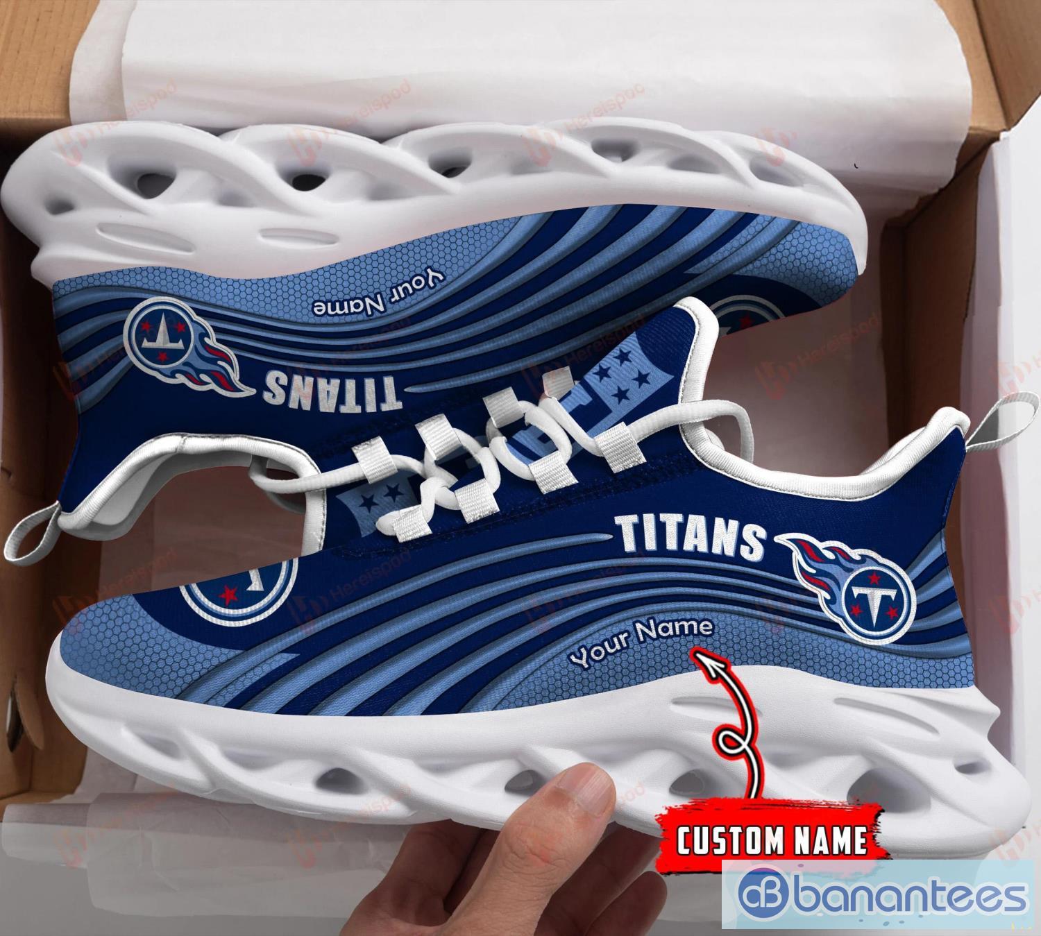 Tennessee Titans NFL Clunky Sneakers Max Soul Shoes - Growkoc