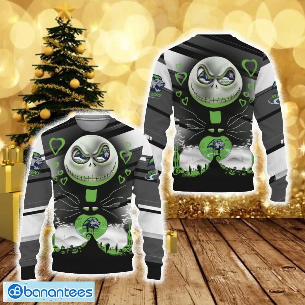Niagara River Lions Champion Jack Skellington Funny 3D Ugly Christmas Sweater Gift For Fans - Niagara River Lions Champion Jack Skellington Funny 3D Ugly Christmas Sweater Gift For Fans
