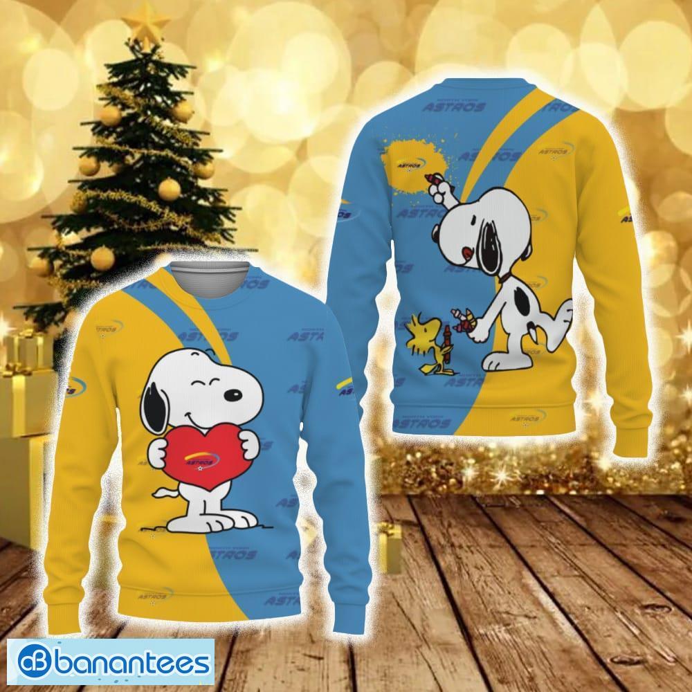 North York Astros Snoopy Cute Heart American Sports Team Funny 3D Sweater For Men And Women Gift Christmas - North York Astros Snoopy Cute Heart American Sports Team Funny 3D Sweater For Men And Women Gift Christmas