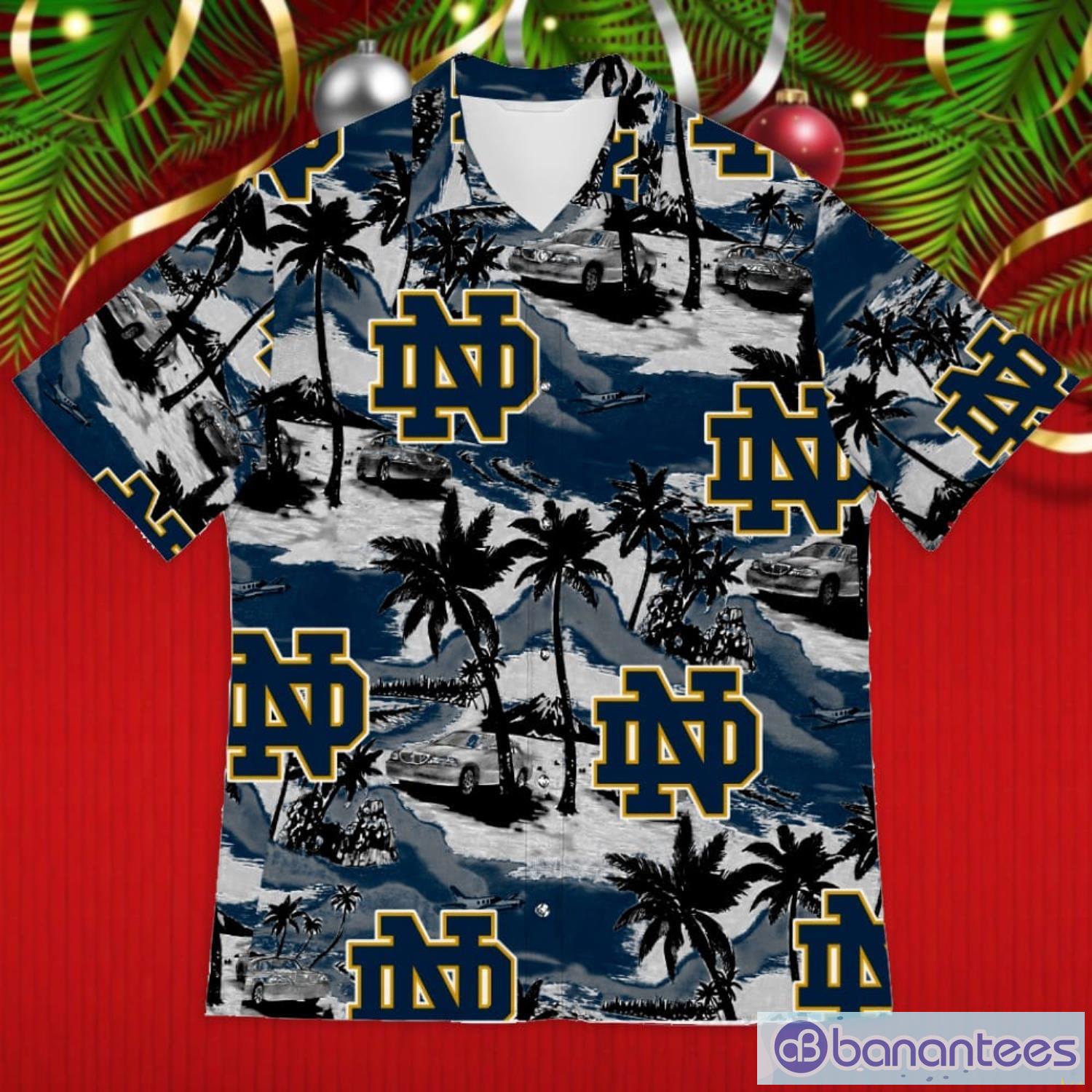 Notre Dame Fighting Irish Sports American Tropical Patterns Summer Gift 3D Hawaiian Shirt Product Photo 1
