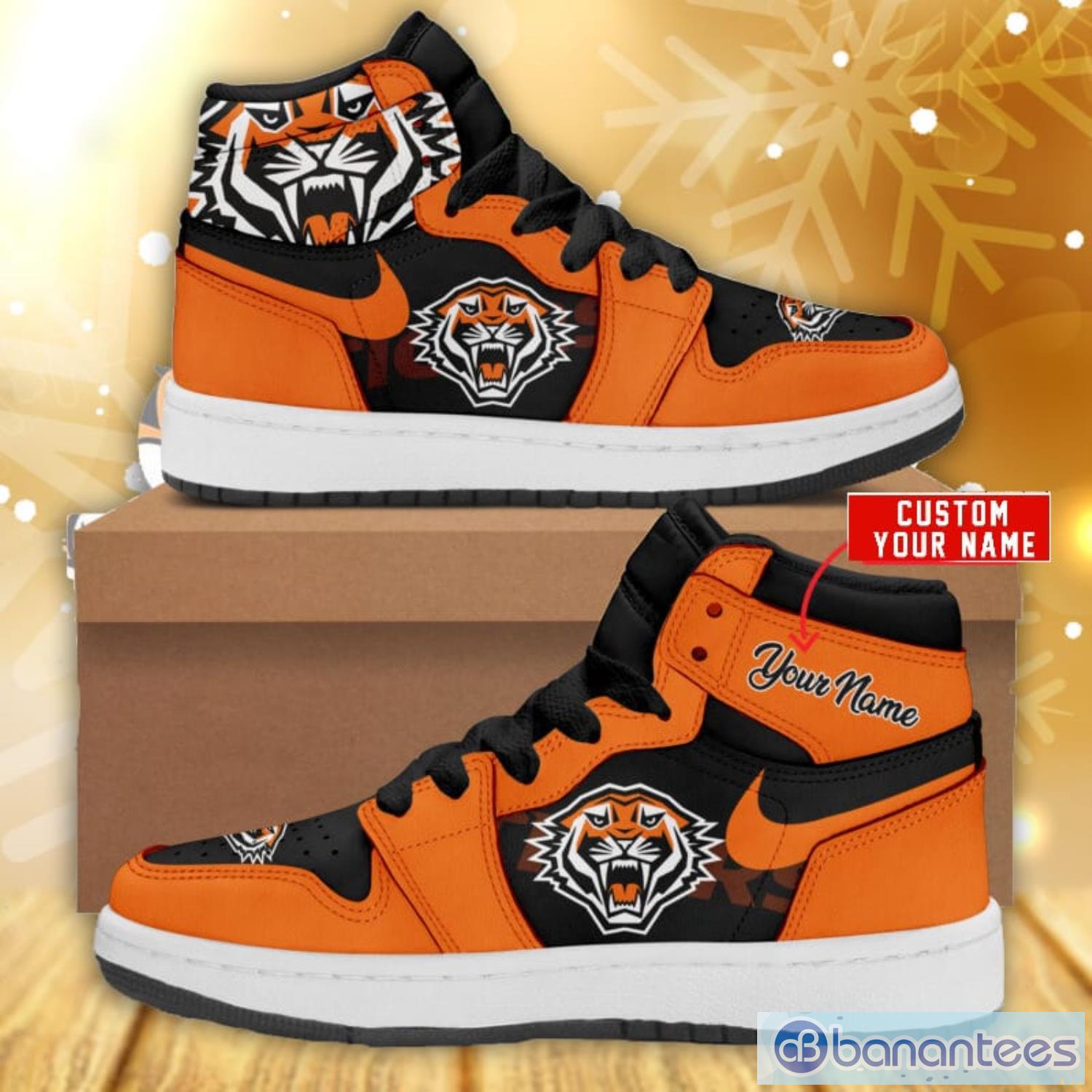 Wests Tigers Club Custom Air Jordan High Top Shoes - Tagotee