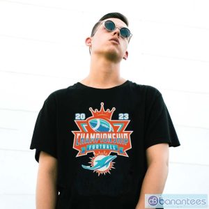 Miami Dolphins Football NFL 2023 Championship Crown Logo Shirt - G500 Gildan T-Shirt