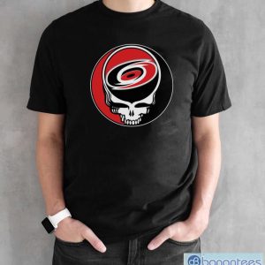 Official Carolina Hurricanes Grateful Dead Steal Your Face Hockey NHL Shirt - Black Unisex T-Shirt