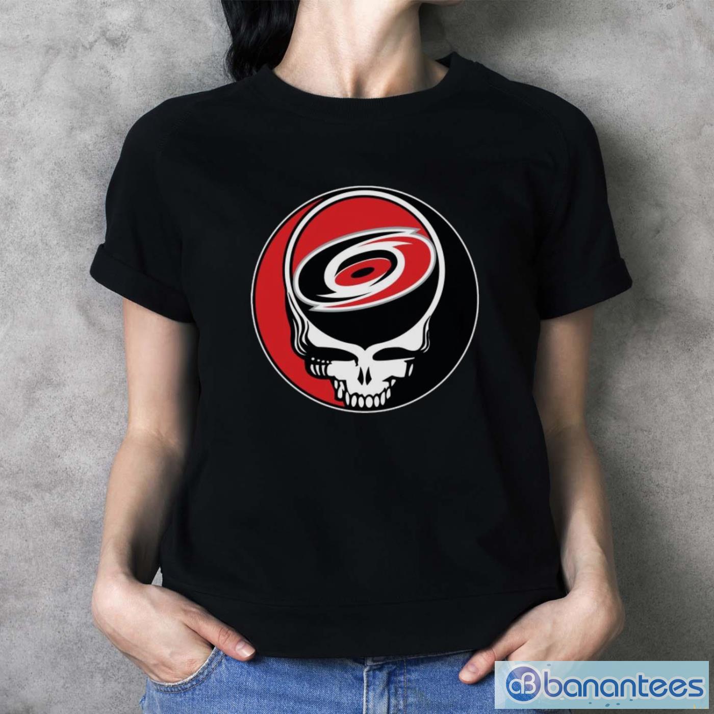 official carolina hurricanes grateful dead steal your face hockey nhl shirt 3 image Official Carolina Hurricanes Grateful Dead Steal Your Face Hockey NHL Shirt - Ladies T-Shirt