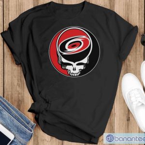 Official Carolina Hurricanes Grateful Dead Steal Your Face Hockey NHL Shirt - Black T-Shirt
