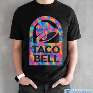 Official taco Bell Merch Taco Bell Pattern Logo Shirt - Black Unisex T-Shirt