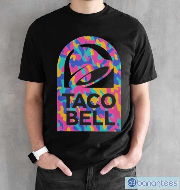 Official taco Bell Merch Taco Bell Pattern Logo Shirt - Black Unisex T-Shirt