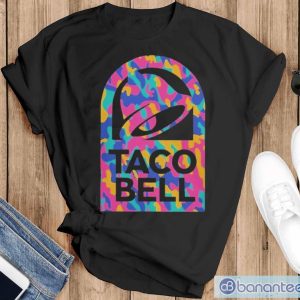 Official taco Bell Merch Taco Bell Pattern Logo Shirt - Black T-Shirt