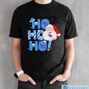 Official Tennessee Titans Santa Ho Ho Ho Christmas T-Shirt - Black Unisex T-Shirt