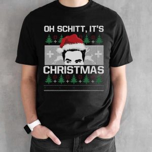 Oh Schitt It's Christmas Movie Quotes T-Shirt Christmas Gift, David Rose Christmas Shirt Christmas Gift - Black Unisex T-Shirt