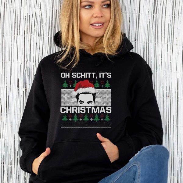 Oh Schitt It's Christmas Movie Quotes T-shirt, David Rose Christmas Shirt - Unisex Hoodie