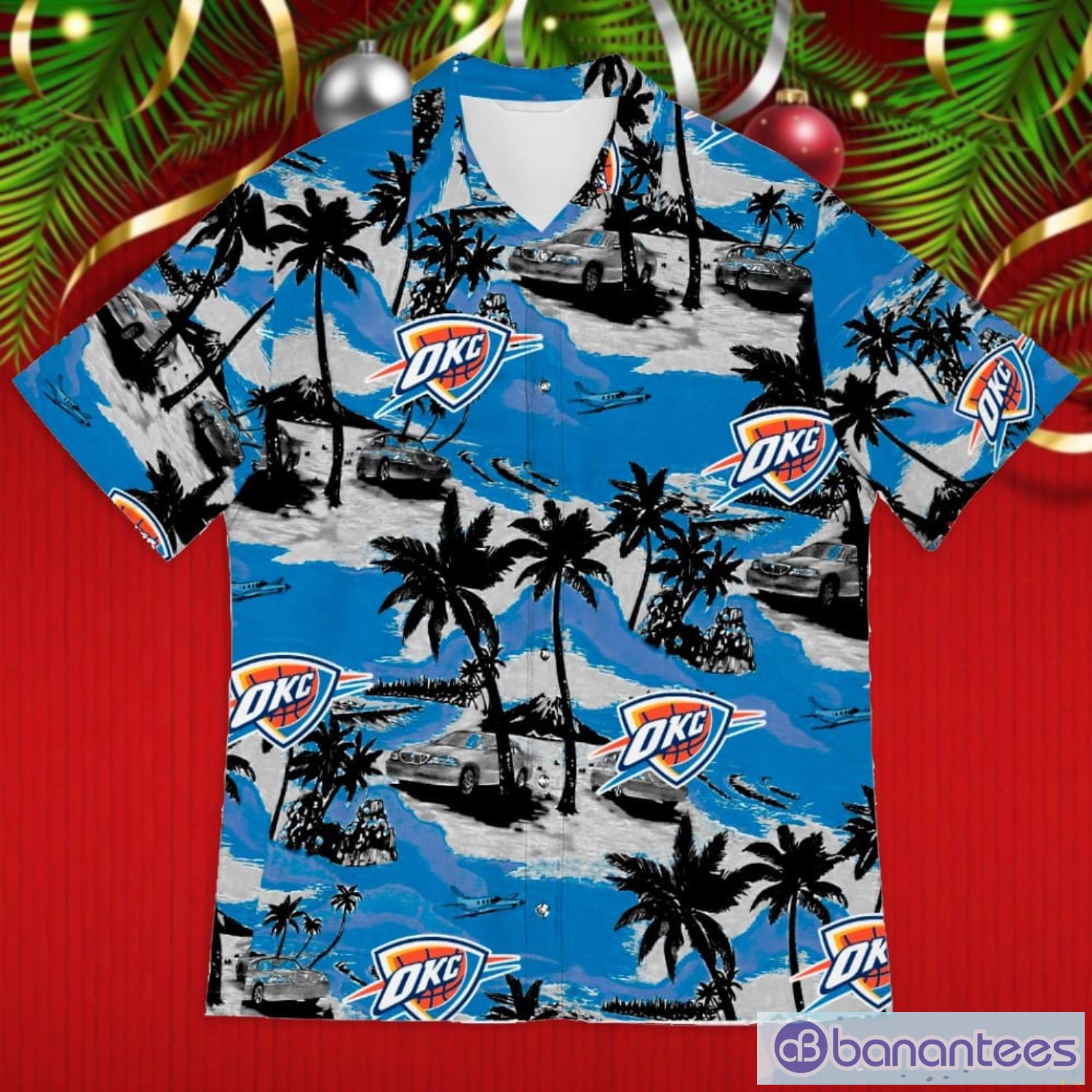 Oklahoma City Thunder Sports American Tropical Patterns Summer Gift 3D Hawaiian Shirt Product Photo 1