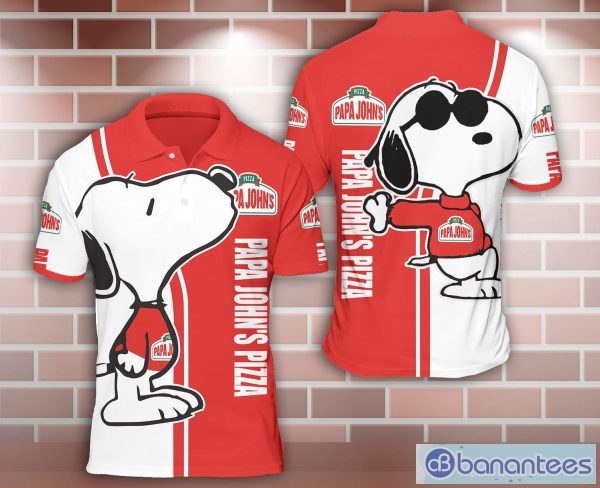 papa john's pizza Snoopy Kiss 3D Polo Shirt For Sport Lover Product Photo 1