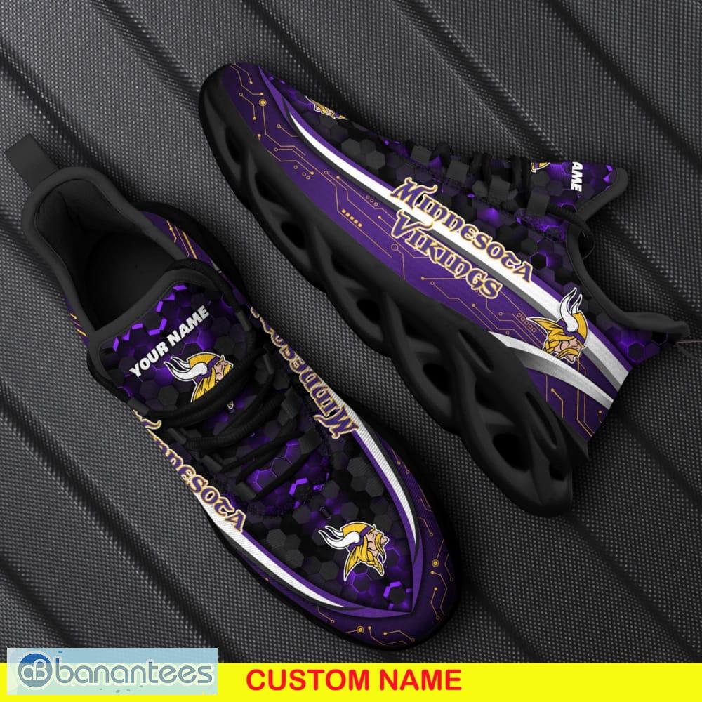 Personalized Minnesota Vikings Football Team Team Running Sneakers For Fans Gift New Max Soul Shoes - Minnesota Vikings Football Team Max Soul Shoes Custom Your Name_1