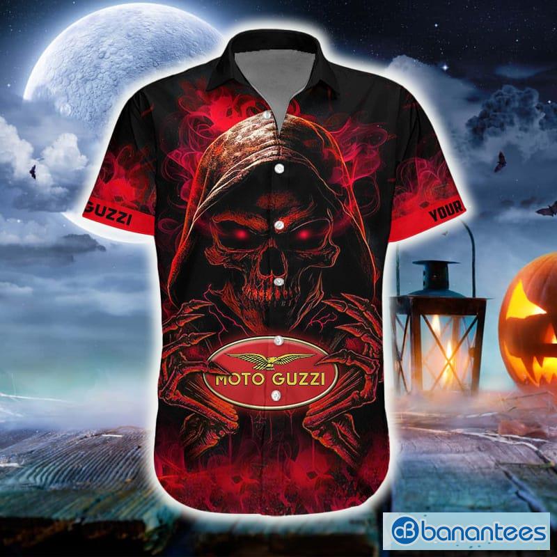 personalized moto guzzi death skull gift halloween 3d hawaiian shirt for men and women 1 image Personalized Moto-Guzzi Death Skull Gift Halloween 3D Hawaiian Shirt For Men And Women - Hawaiian Shirt Skull Halloween Moto-Guzzi_2