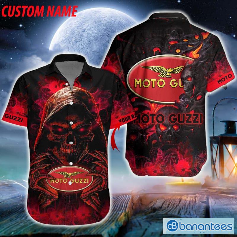 personalized moto guzzi death skull gift halloween 3d hawaiian shirt for men and women image Personalized Moto-Guzzi Death Skull Gift Halloween 3D Hawaiian Shirt For Men And Women - Hawaiian Shirt Skull Halloween Moto-Guzzi_1