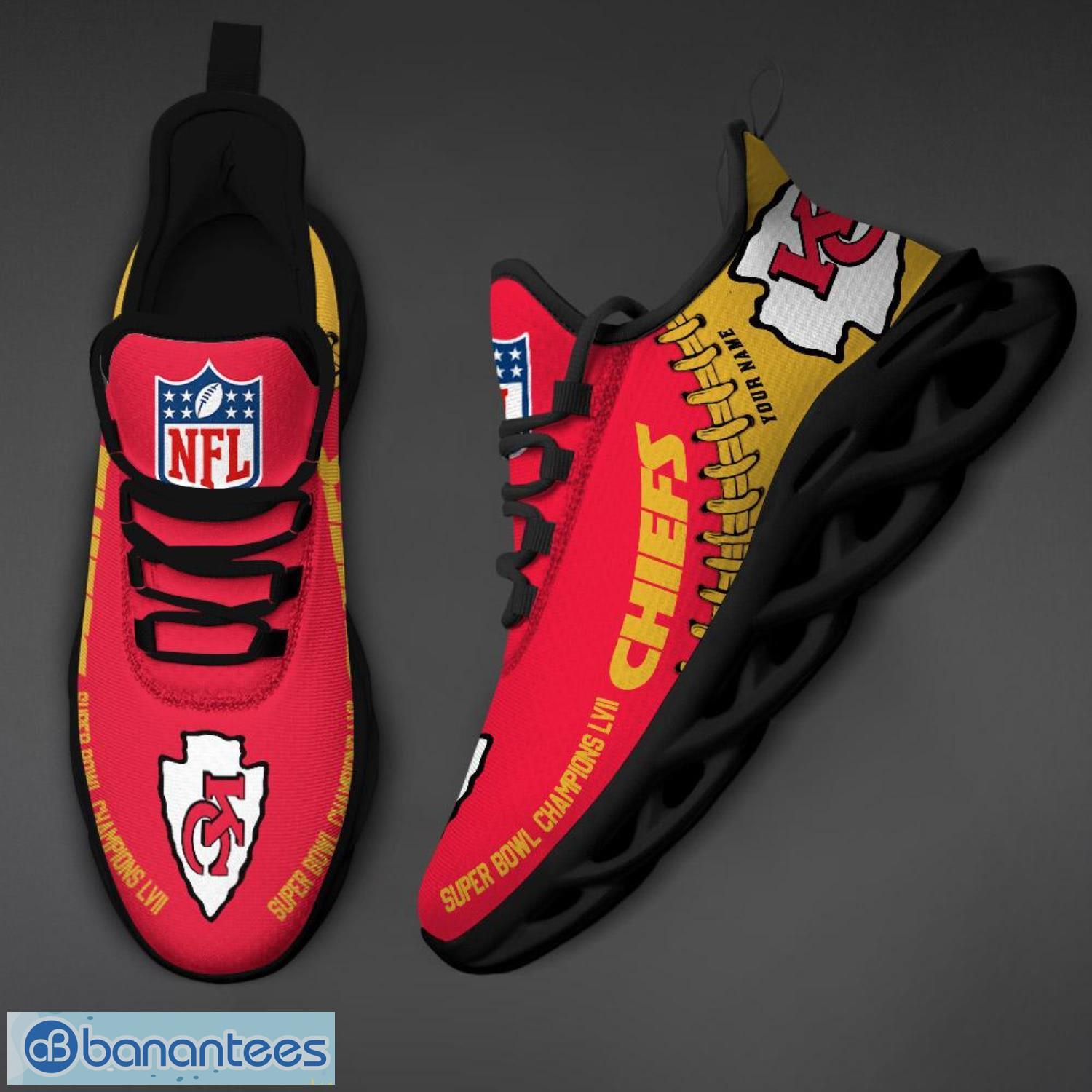 Kansas City Chiefs Super Bowl Champions Custom Name Max Soul Shoes For Men  And Women