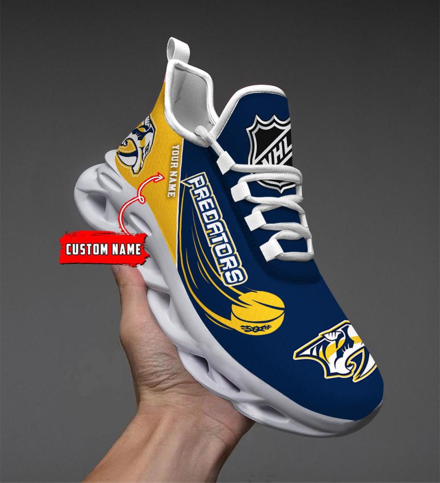 Personalized Name NHL Nashville Predators Personalized Name Max Soul Shoes  Trending Sport Gift Sneakers - Banantees
