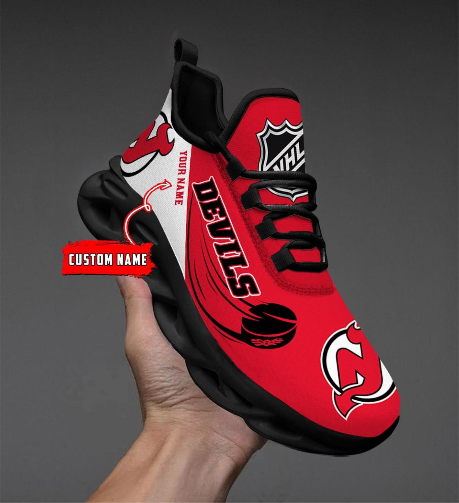 New Jersey Devils Custom Name NHL Luxury Max Soul Shoes Gift For Fans  Running Sneaker - Freedomdesign